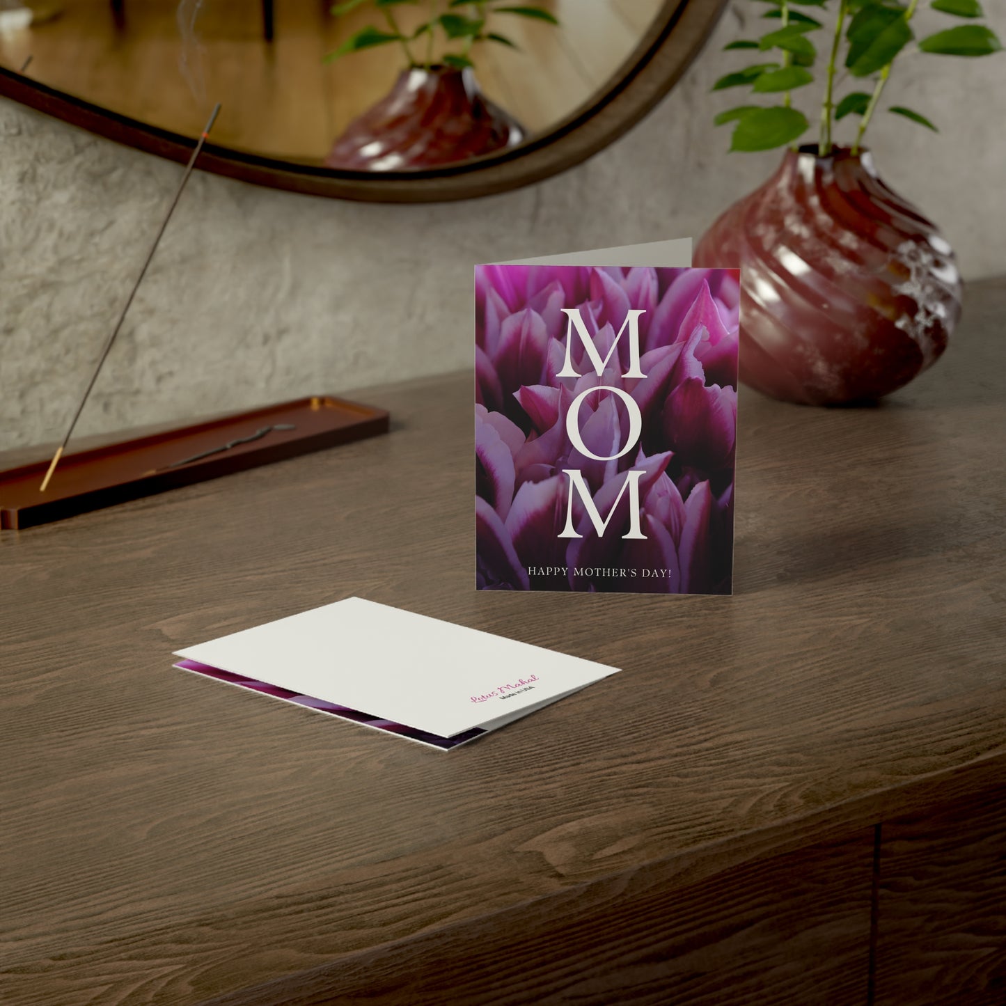 Violet Tulip Mother's Day Greeting Cards