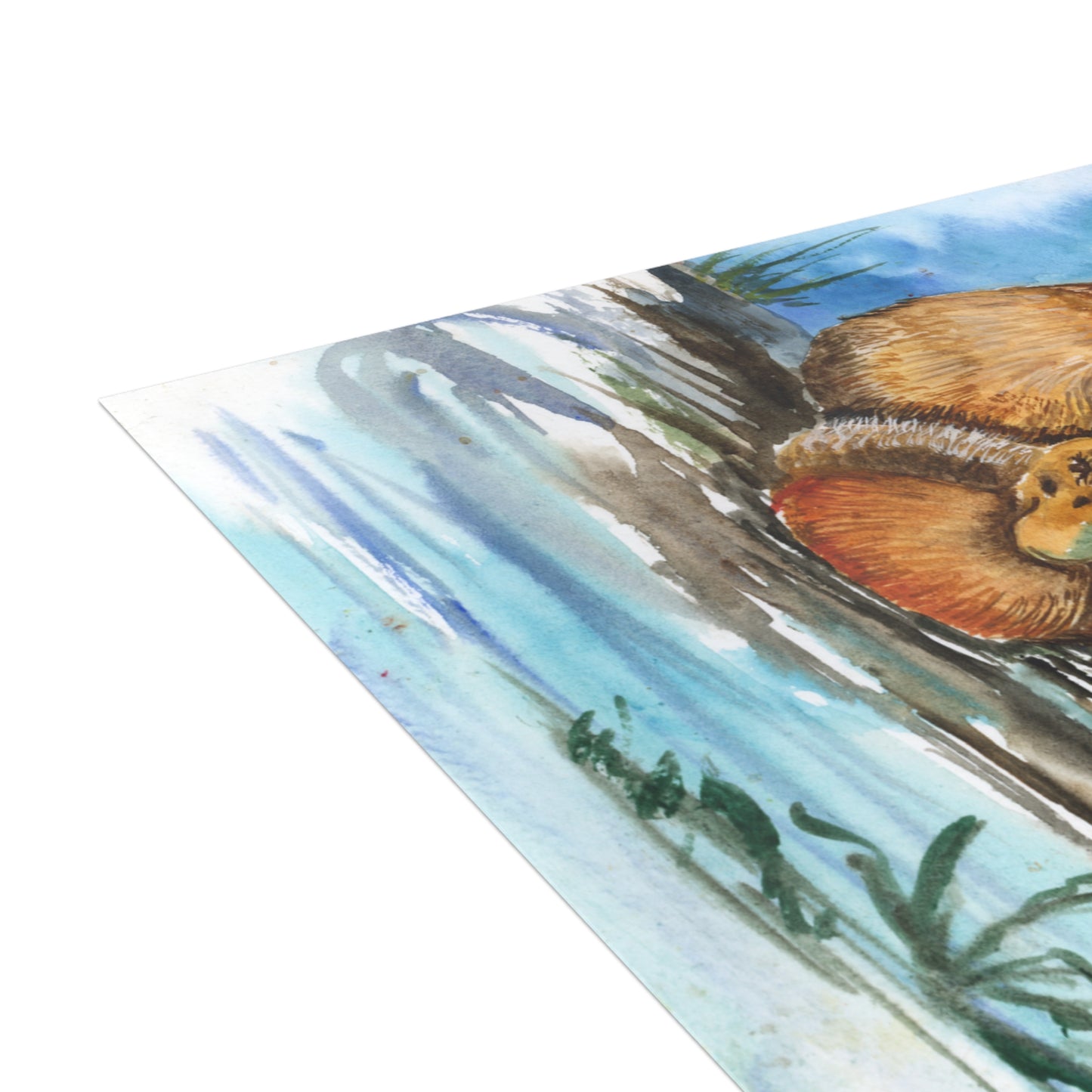 My Beautiful Duckling Watercolor Postcard