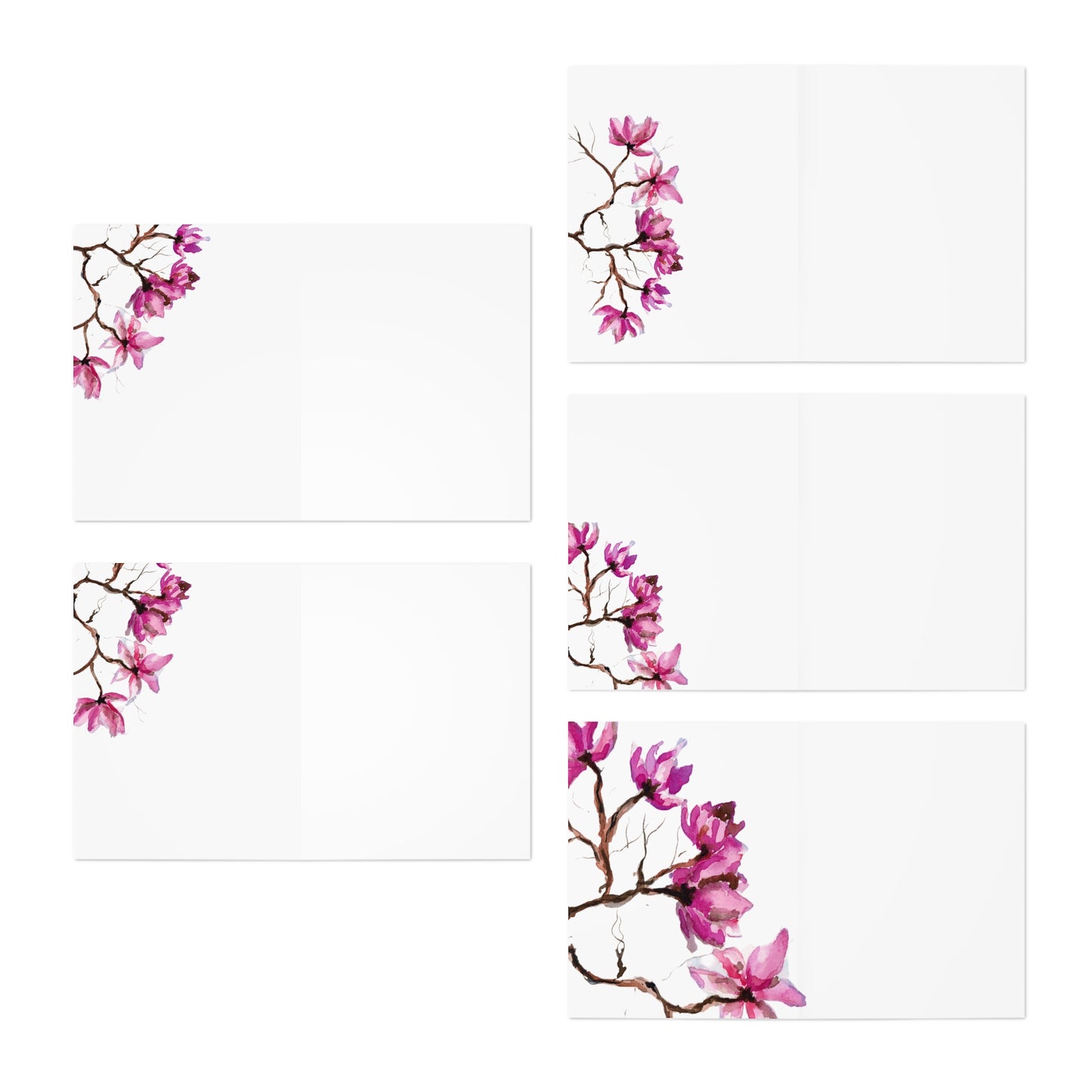 Bonanza Watercolor Greeting Cards - 5 Design Set
