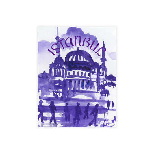 I dream of Istanbul Watercolor Postcard