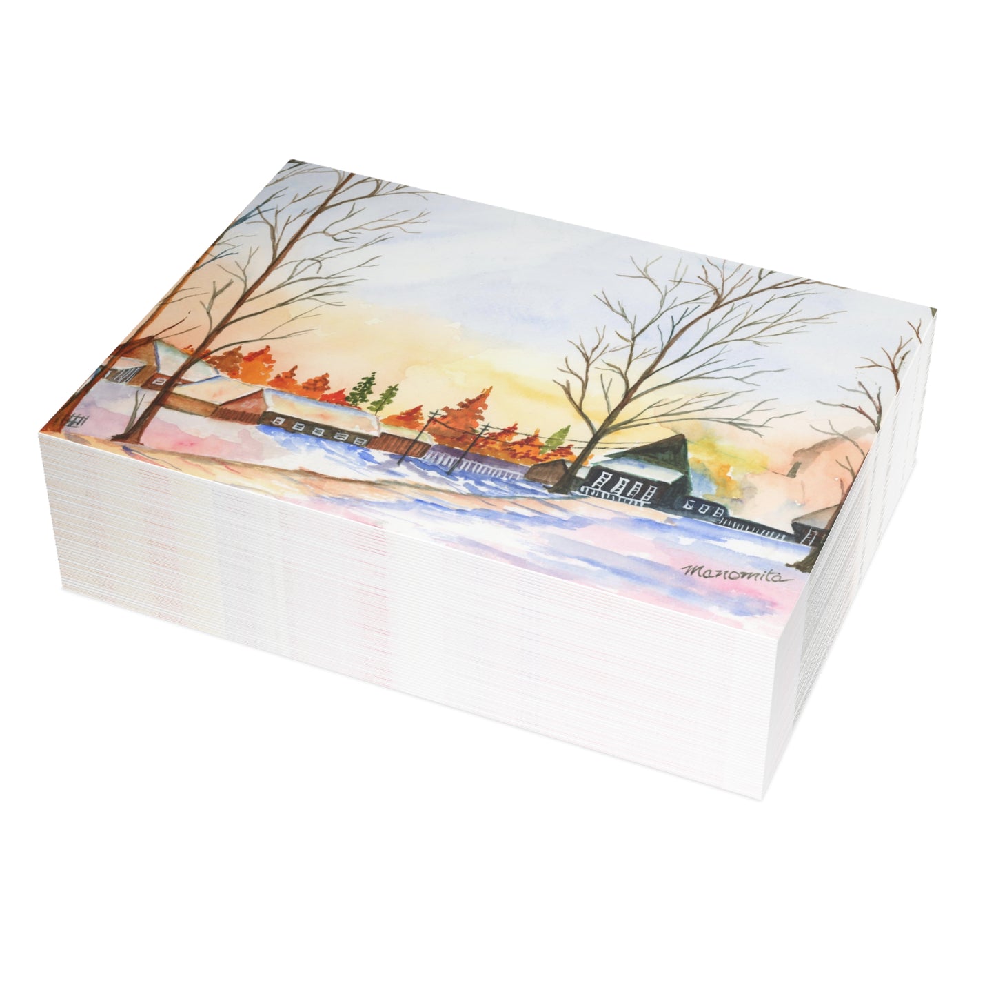 Silent Night Watercolor Postcards
