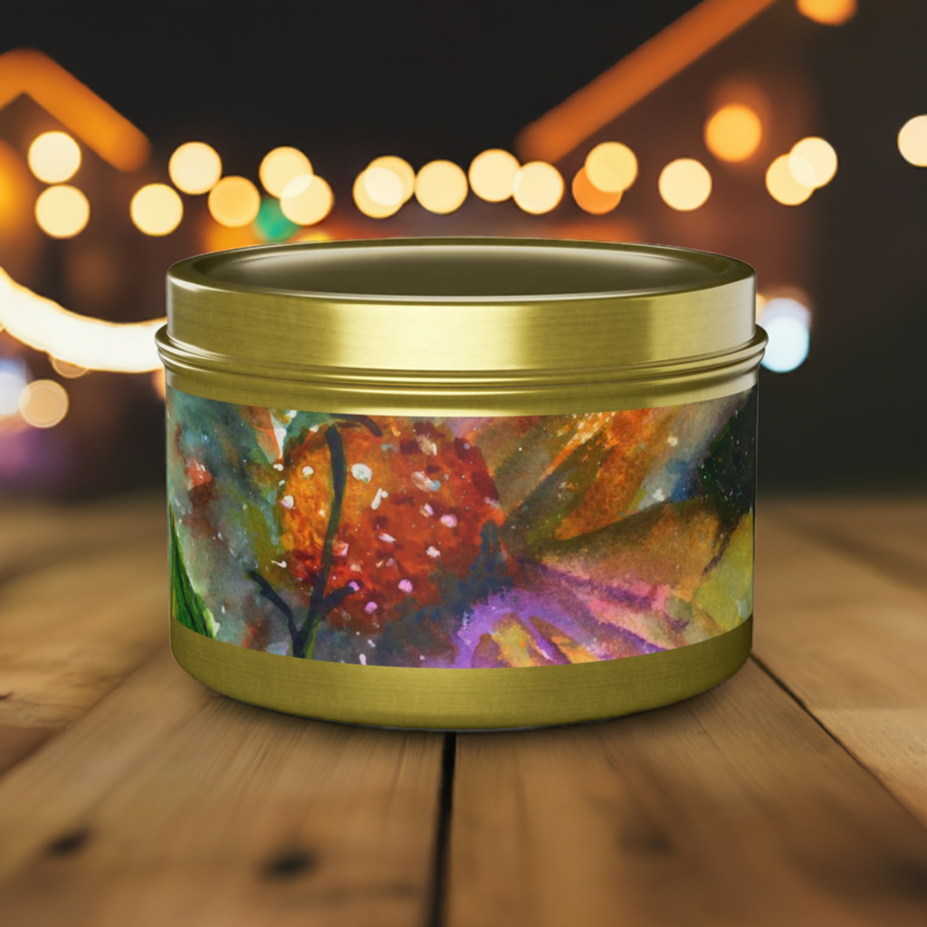 Valentine Handmade Art Tin Candles
