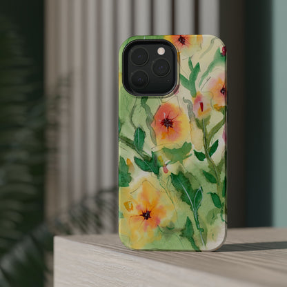 Sunset Flowers MagSafe® Impact Cases (iPhone 16 and others)