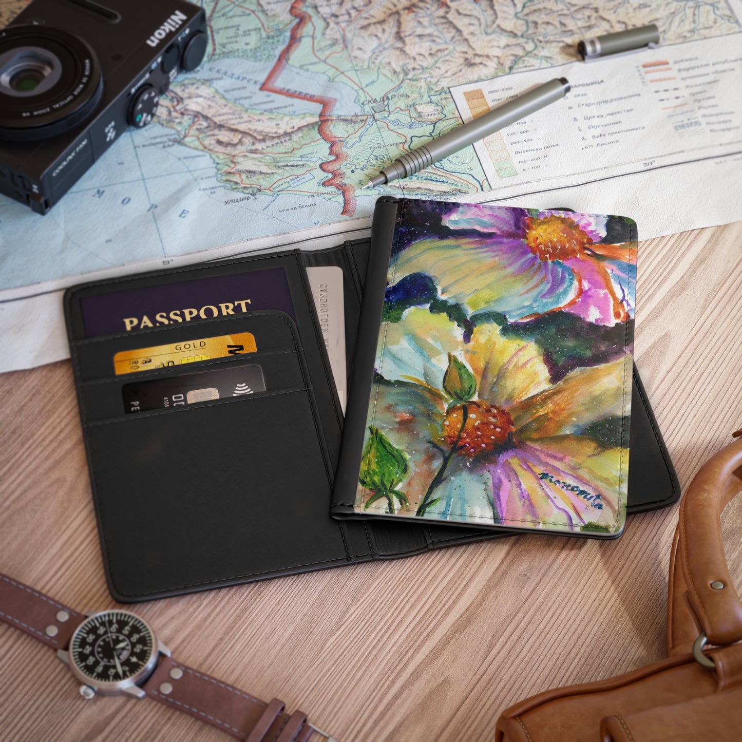 Florentines Watercolor Made in USA Passport Cover