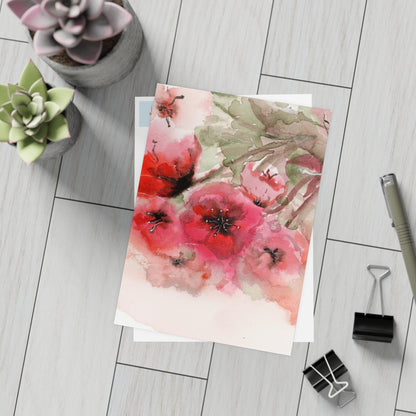 Evening Flowers Holiday Watercolor Print Postcard