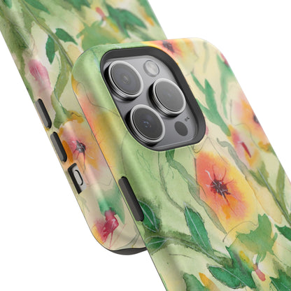 Sunset Flowers MagSafe® Impact Cases (iPhone 16 and others)