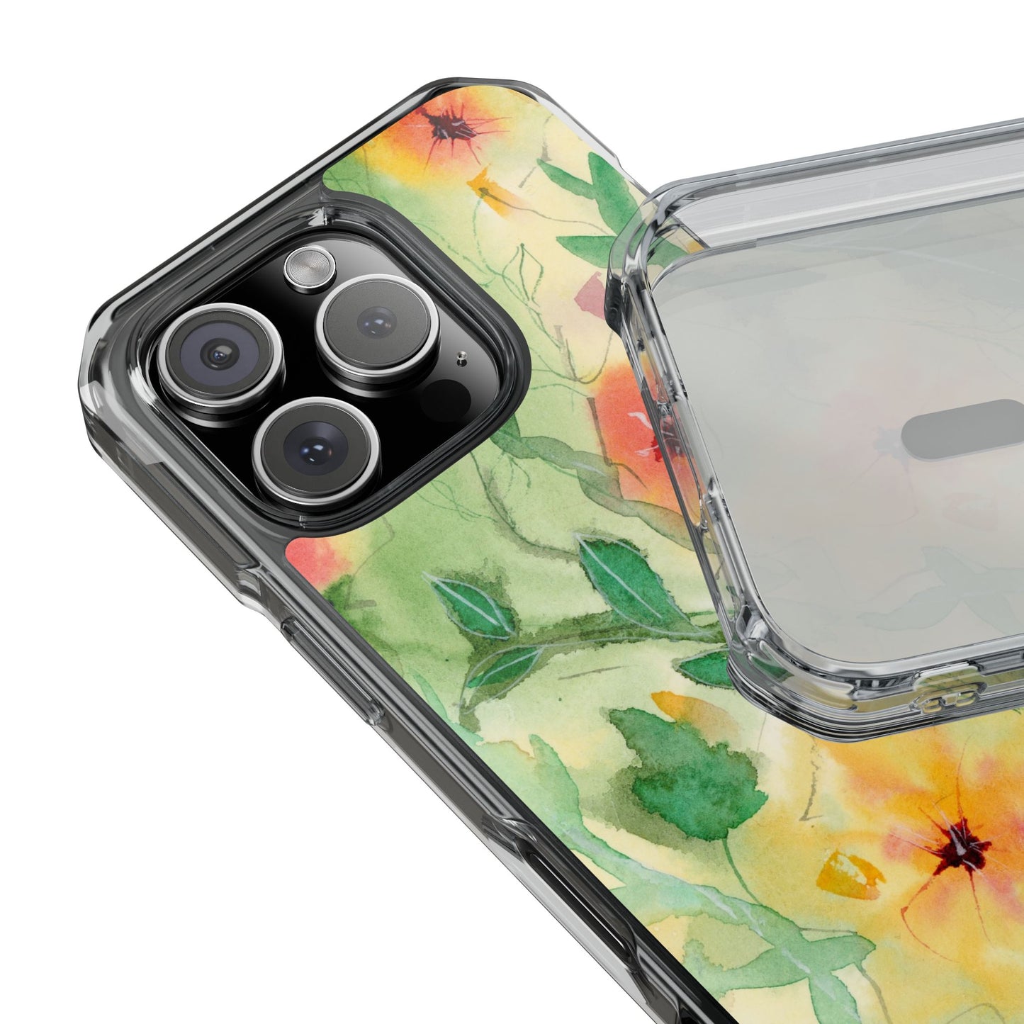 MagSafe® Sunset Flowers Clear Impact Cases (iPhone 16 & others)