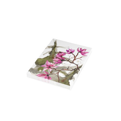 Christmas Blossom Watercolor Postcard