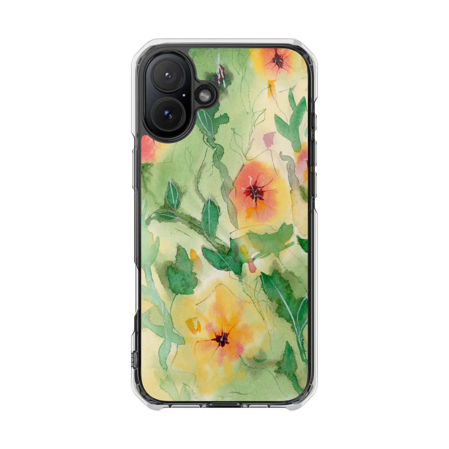 MagSafe® Sunset Flowers Clear Impact Cases (iPhone 16 & others)