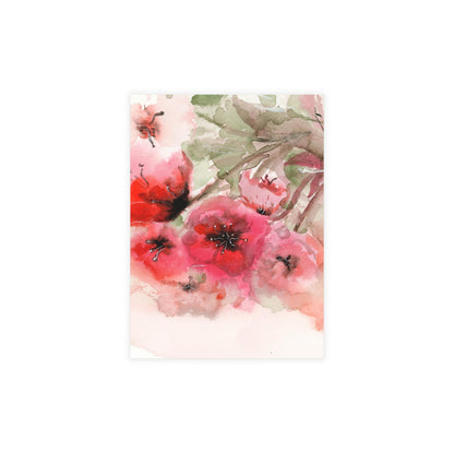 Evening Flowers Holiday Watercolor Print Postcard