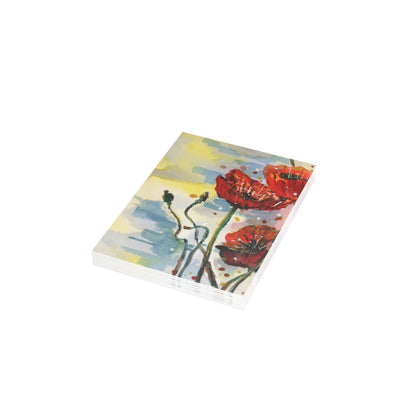 Poppy Love Watercolor Postcard