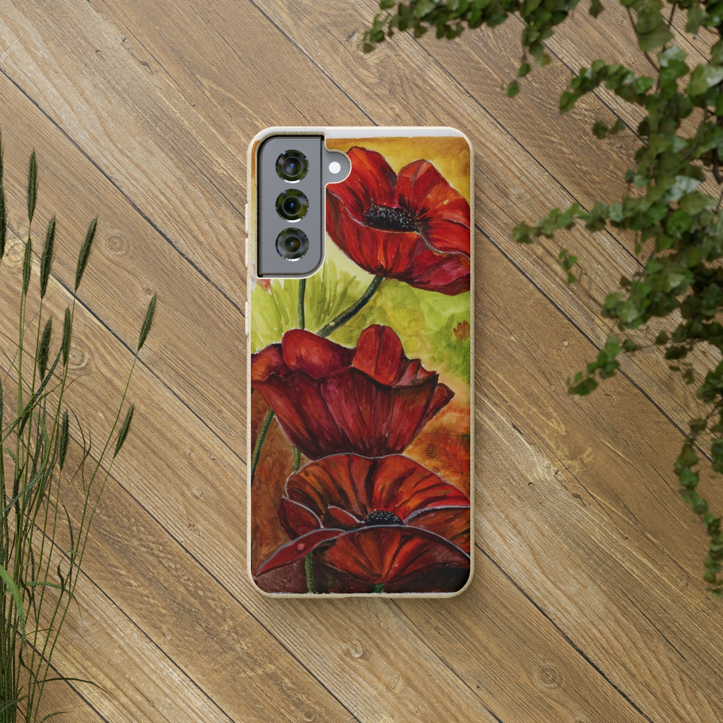 Eco Biodegradable Poppy Love iPhone & Samsung Case