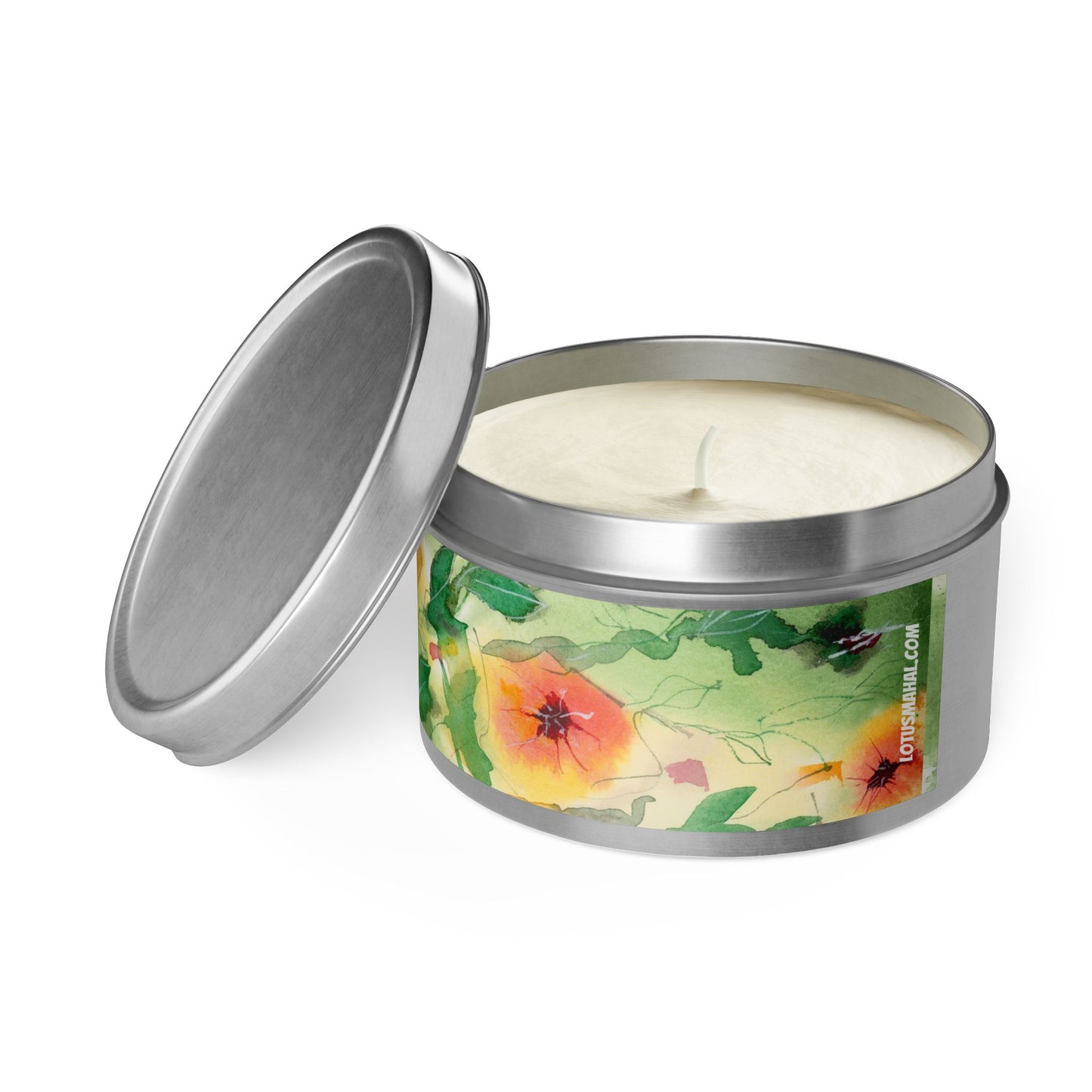 Sunset Flowers Watercolor Art Candles