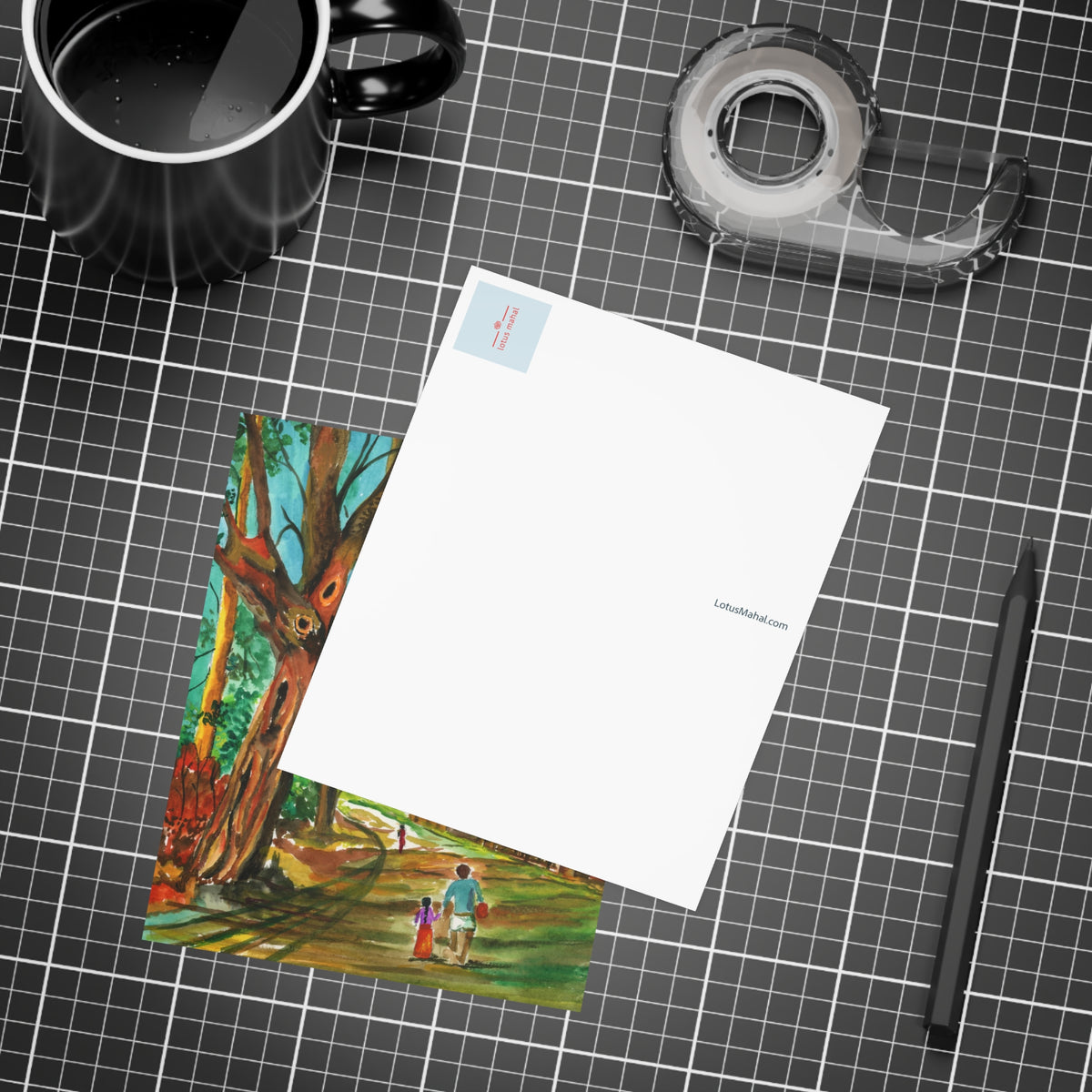 Memories of Malgudi Watercolor Print Postcard