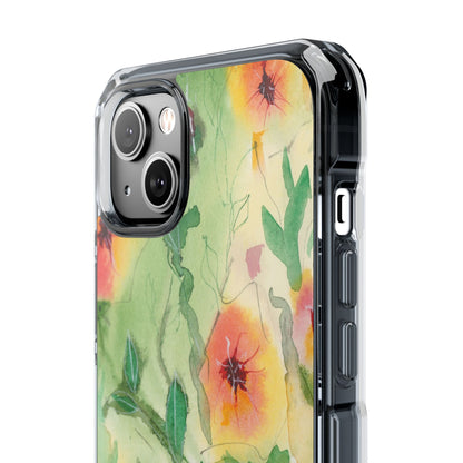 MagSafe® Sunset Flowers Clear Impact Cases (iPhone 16 & others)