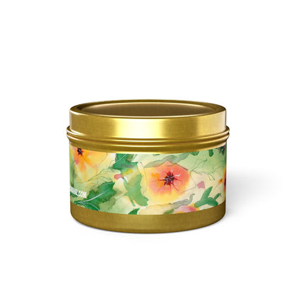 Sunset Flowers Watercolor Art Candles