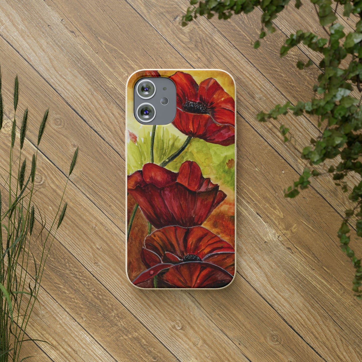 Eco Biodegradable Poppy Love iPhone & Samsung Case