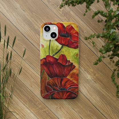 Eco Biodegradable Poppy Love iPhone & Samsung Case