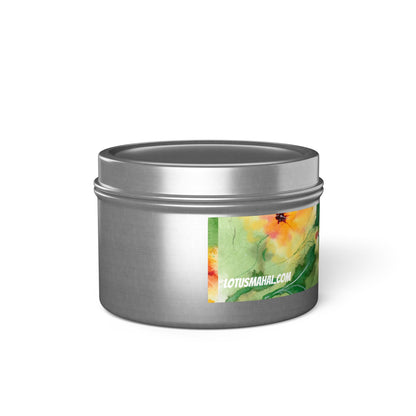 Sunset Flowers Watercolor Art Candles