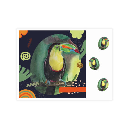 Talking Toucan Watercolor Postcard