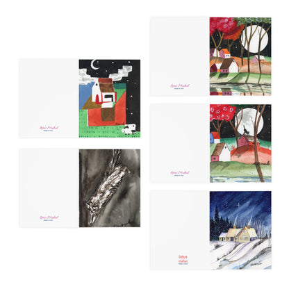 The Ultimate Twilight Watercolor Greeting Cards - 5-Design Set