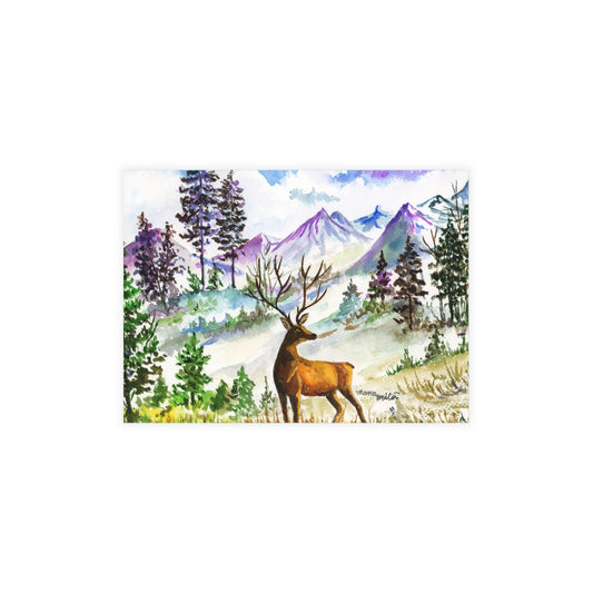 Holiday Special "Wild Stag" Watercolor Postcard