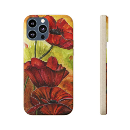 Eco Biodegradable Poppy Love iPhone & Samsung Case