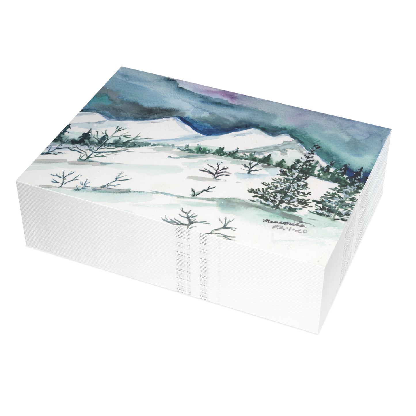 Californian Rockies Watercolor Print Postcard