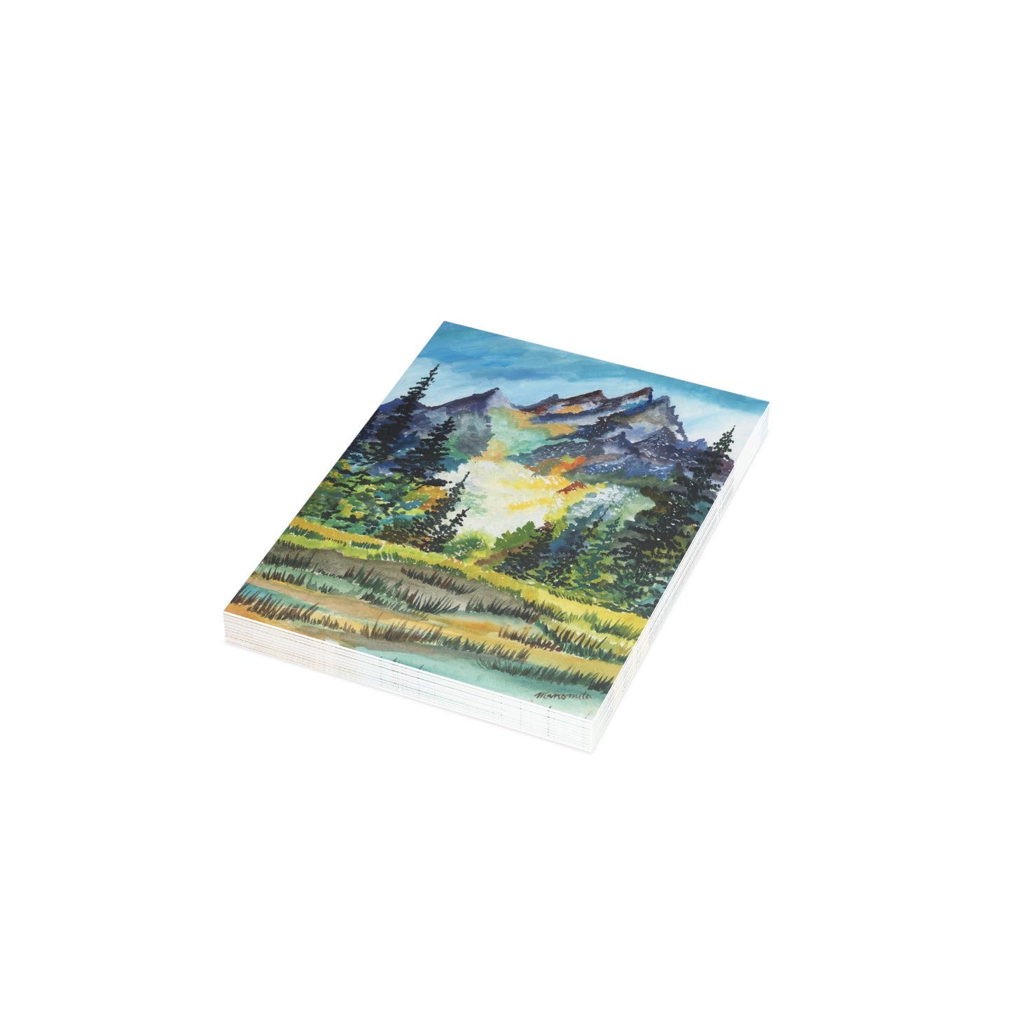 The American Rockies Watercolor Postcard