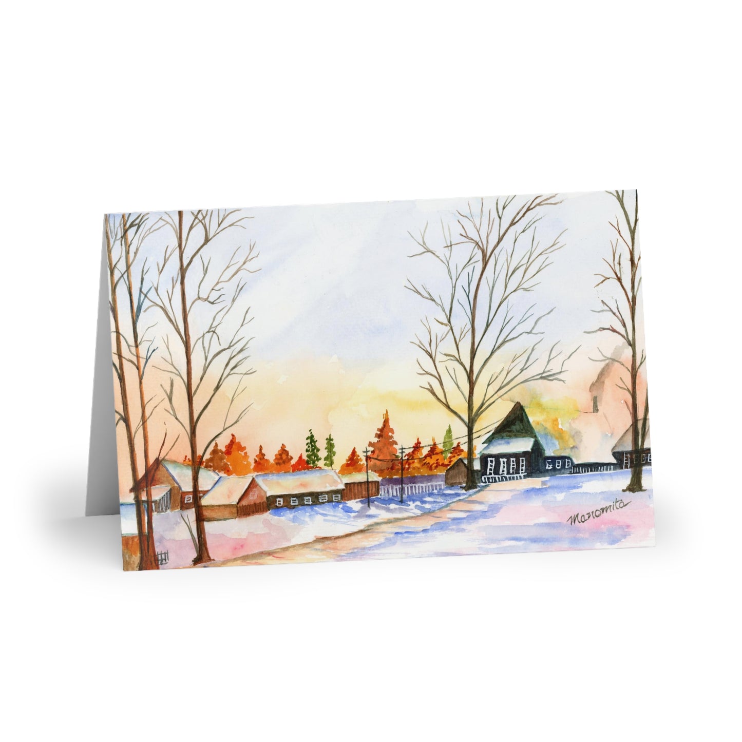 Winter Night All Occasions Greetings Card