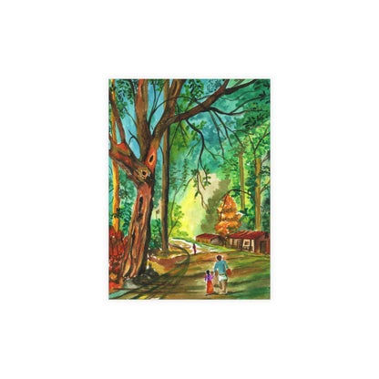 Memories of Malgudi Watercolor Print Postcard