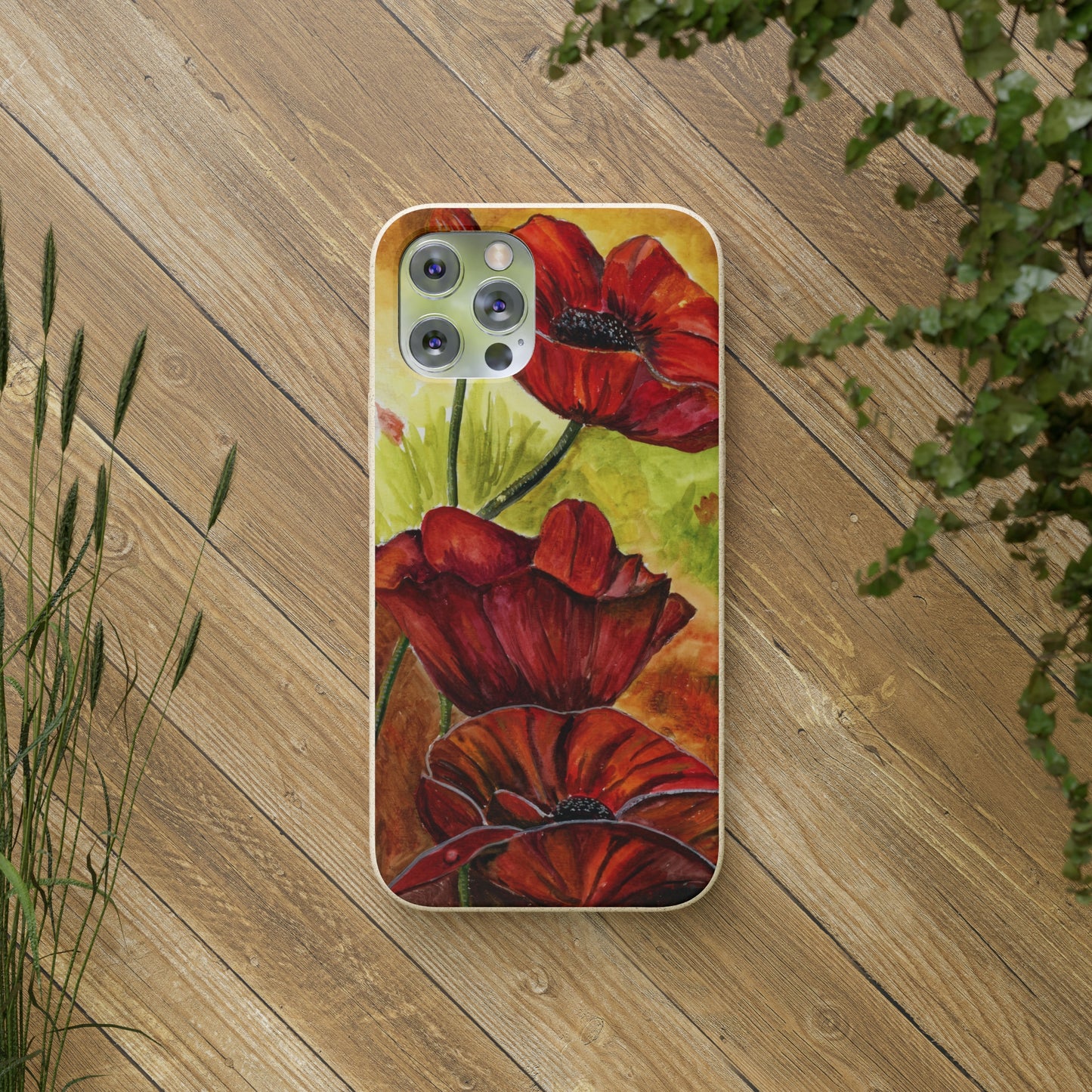 Eco Biodegradable Poppy Love iPhone & Samsung Case