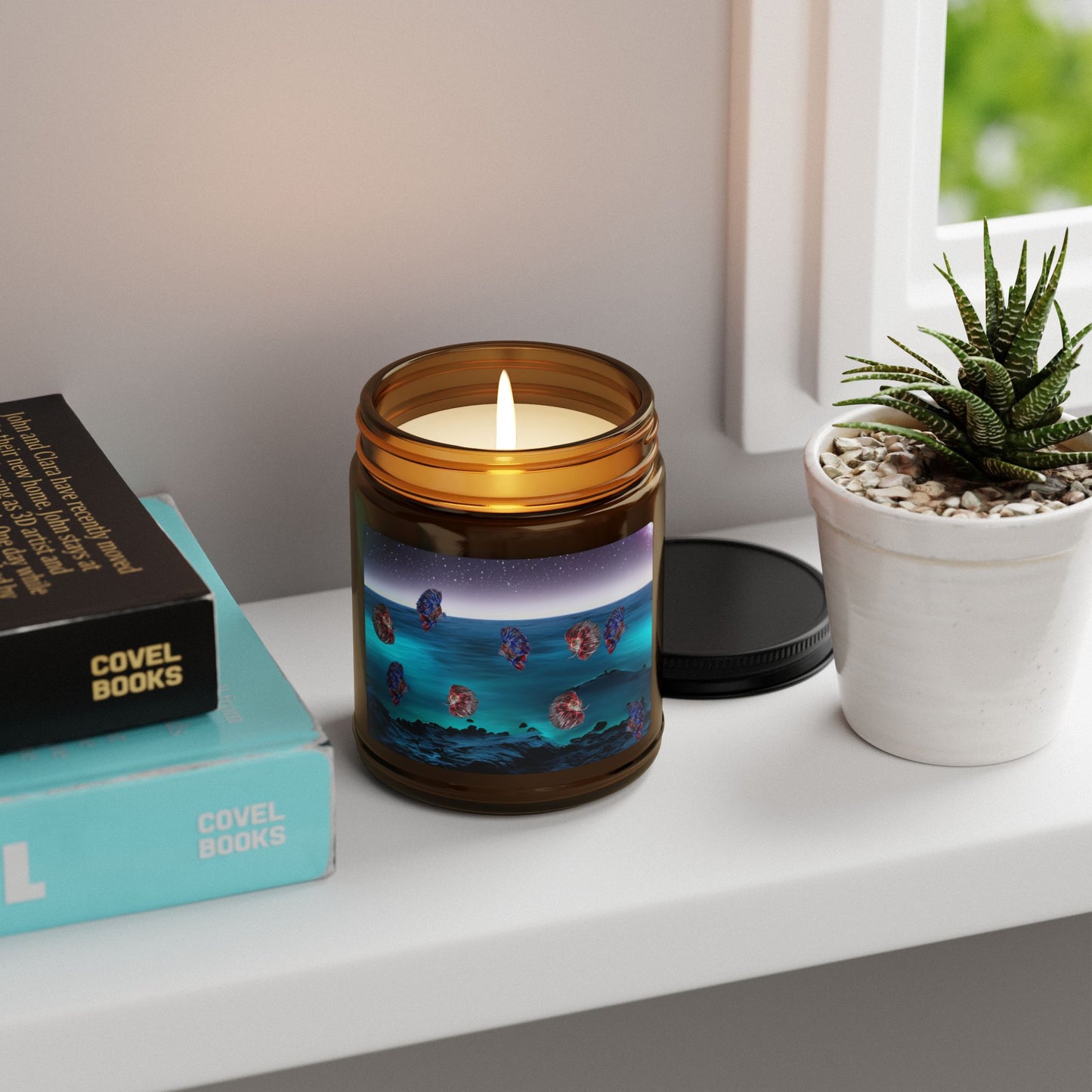 Galactic Ocean Soy Candle in Amber Jar