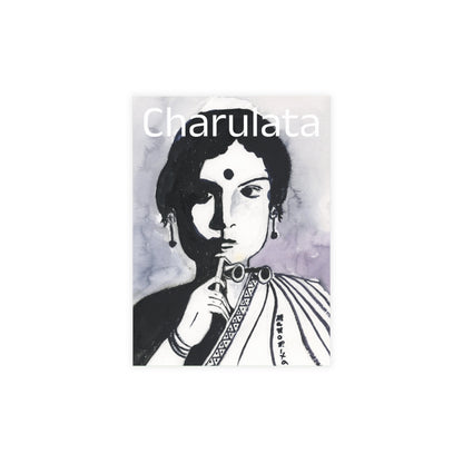 Charulata: The Broken Nest Watercolor Print Postcard