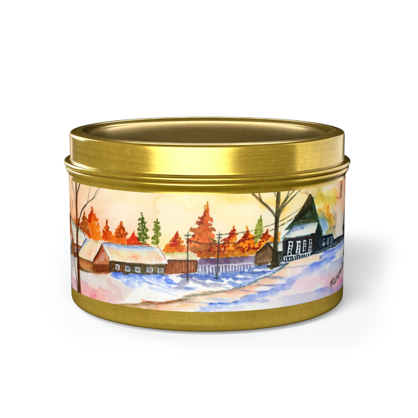 Winter Night Handmade Art Candles