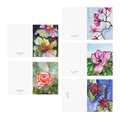 5 Watercolor Any Occassion Greeting Cards (5-Design Pack)