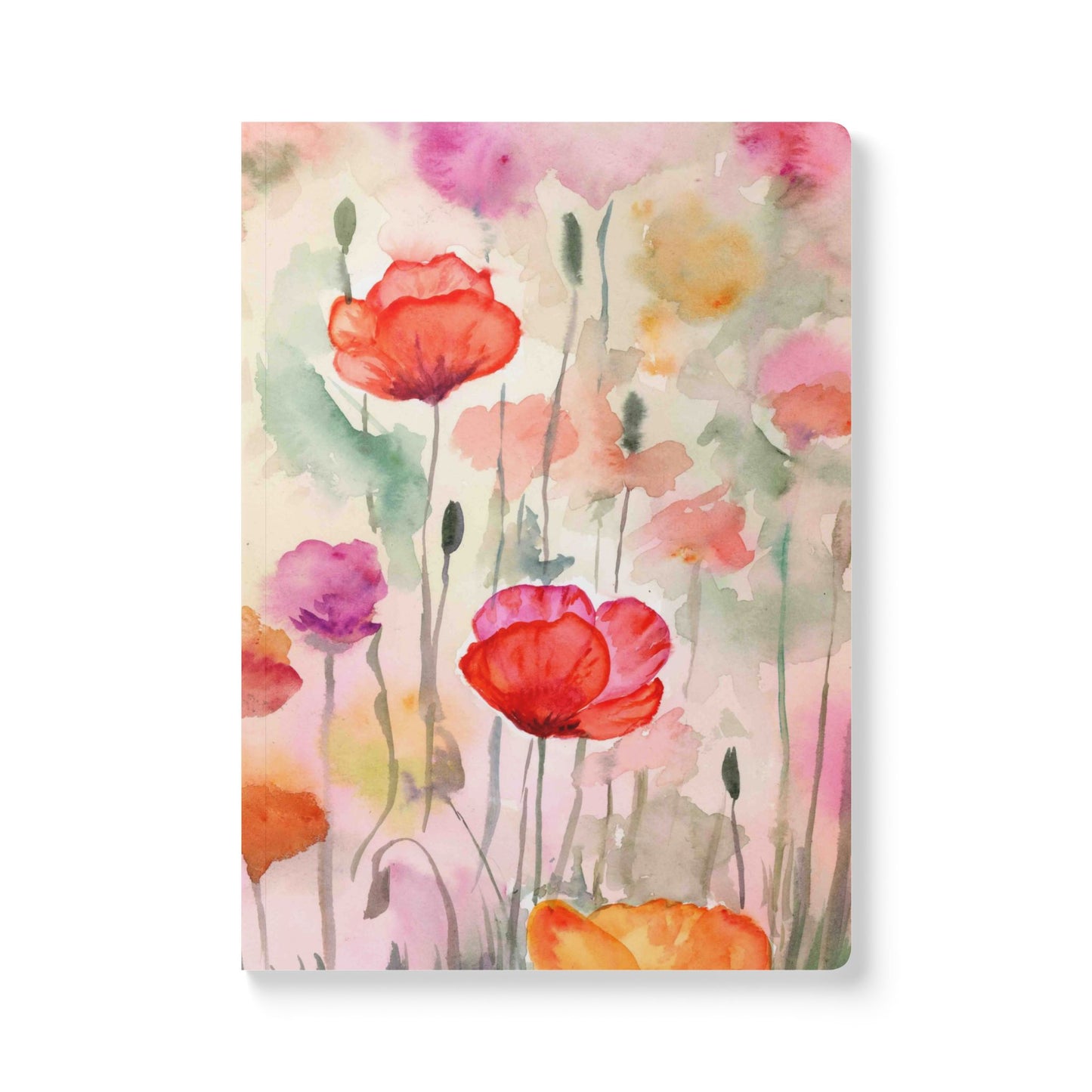 Wild Flower Ruled Softcover Perforated Notebook