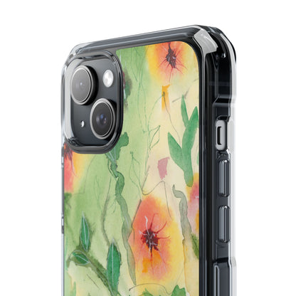 MagSafe® Sunset Flowers Clear Impact Cases (iPhone 16 & others)