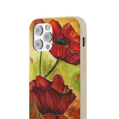 Eco Biodegradable Poppy Love iPhone & Samsung Case