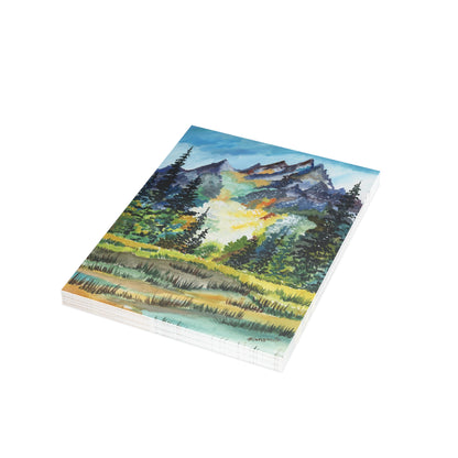 The American Rockies Watercolor Postcard