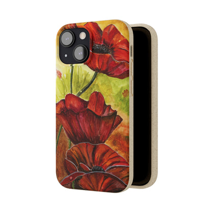 Eco Biodegradable Poppy Love iPhone & Samsung Case