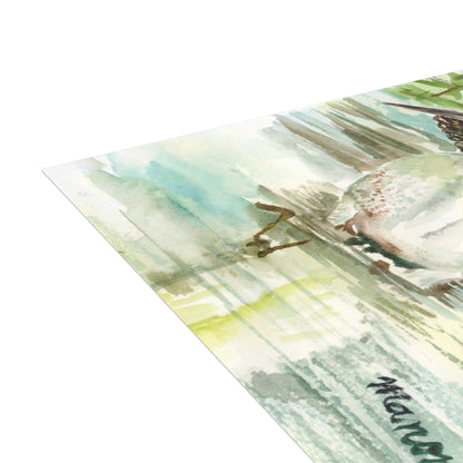 Feathered Friends Watercolor Print Postcard