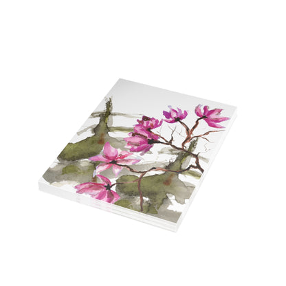 Christmas Blossom Watercolor Postcard