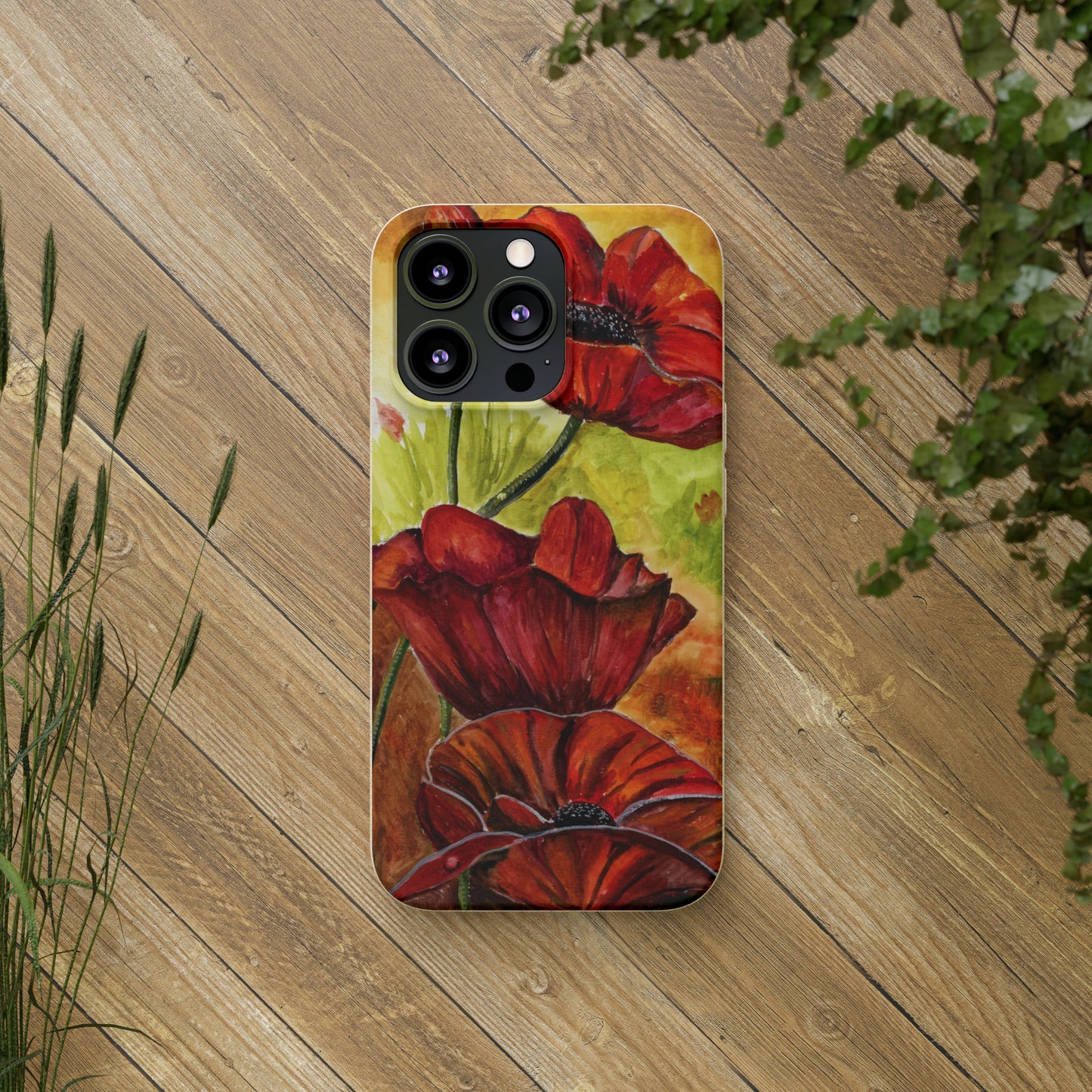 Eco Biodegradable Poppy Love iPhone & Samsung Case