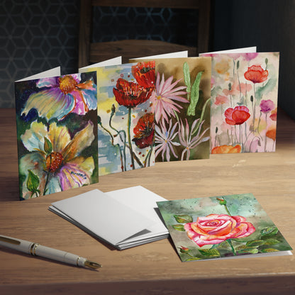 For the Love of Floral Watercolor Printed Greeting Cards - 5-Design Set