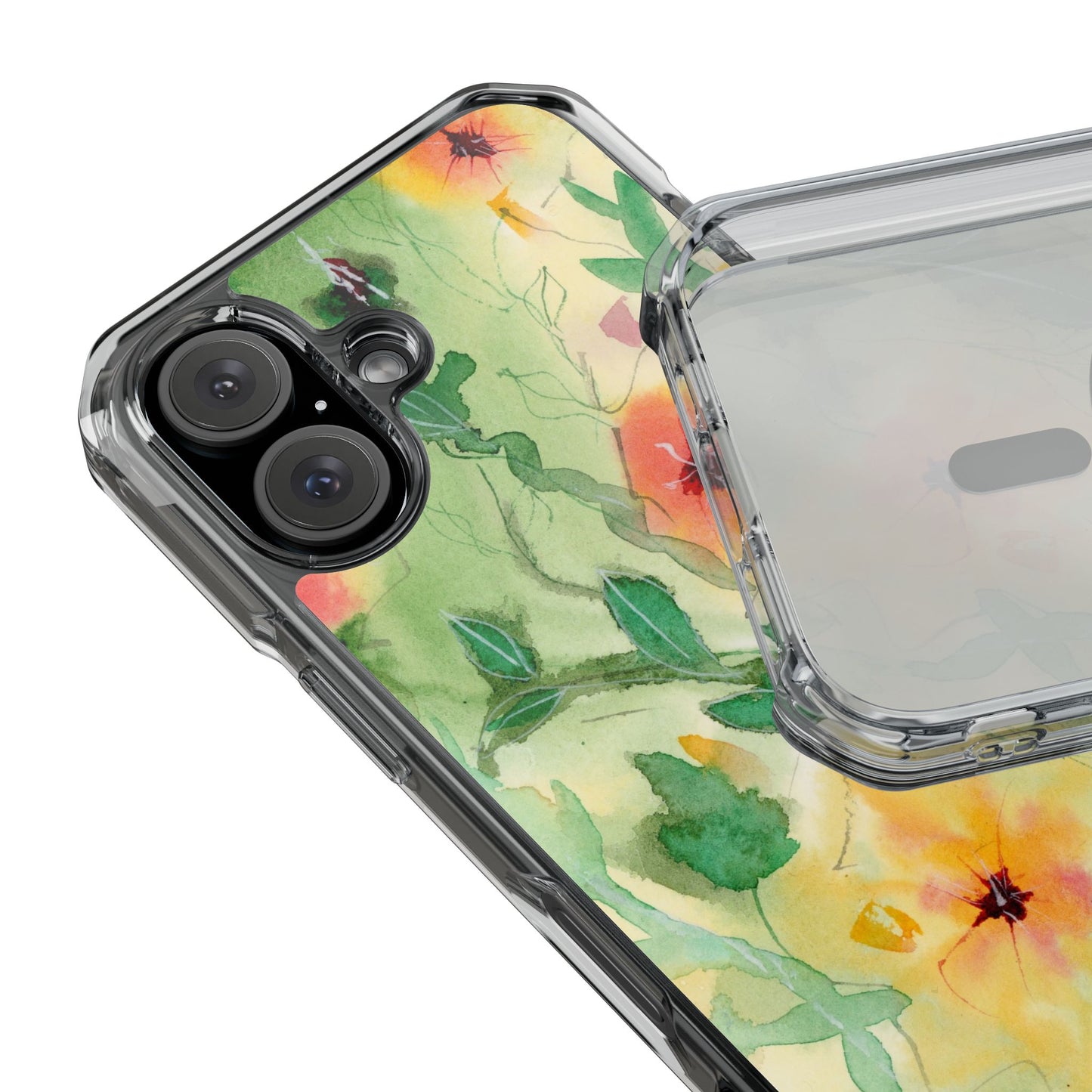 MagSafe® Sunset Flowers Clear Impact Cases (iPhone 16 & others)