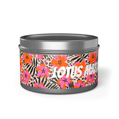 Lotus Mahal Floral Printed Soy Wax Candle