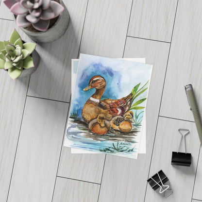 My Beautiful Duckling Watercolor Postcard