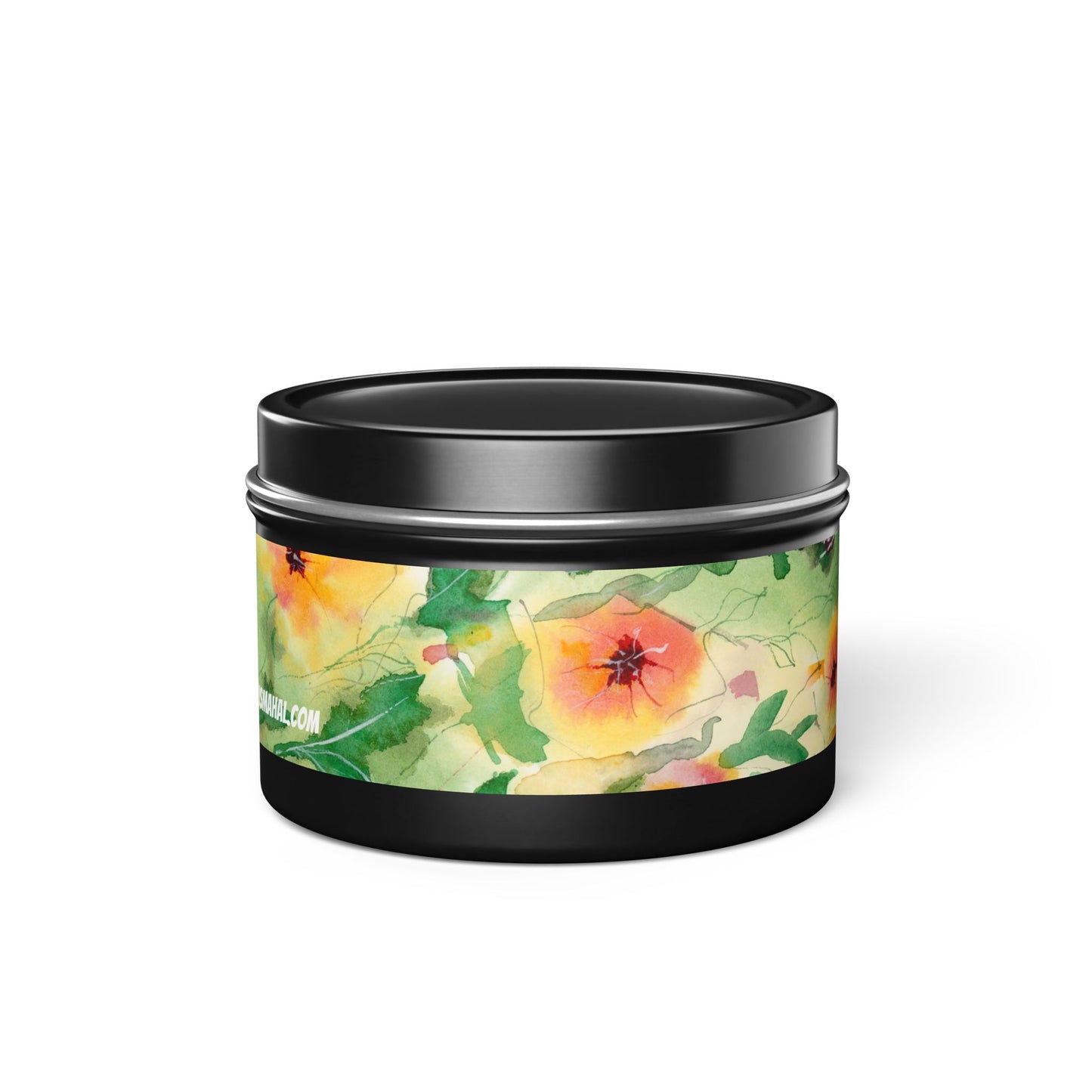 Sunset Flowers Watercolor Art Candles