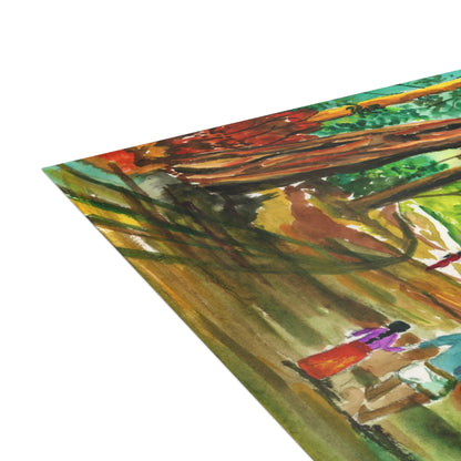 Memories of Malgudi Watercolor Print Postcard